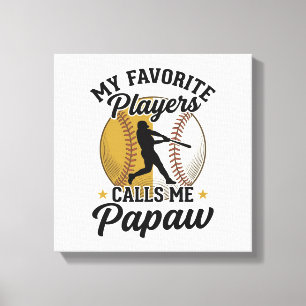 Toile Papaw de baseball joueurs préférés Vintage T-shirt