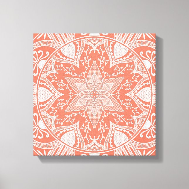 Toile Papaya Mandala (Recto)
