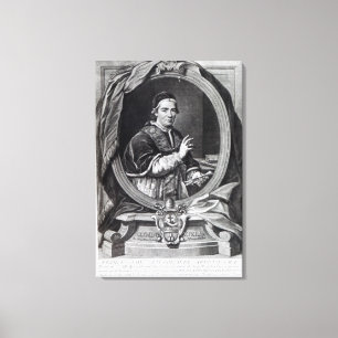 Toile Pape Clement XIV, gravé par Domencio Cunego