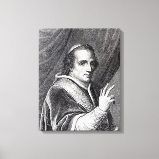 Toile Pape Pie VII, gravé par Rafaello Morghen (Recto)