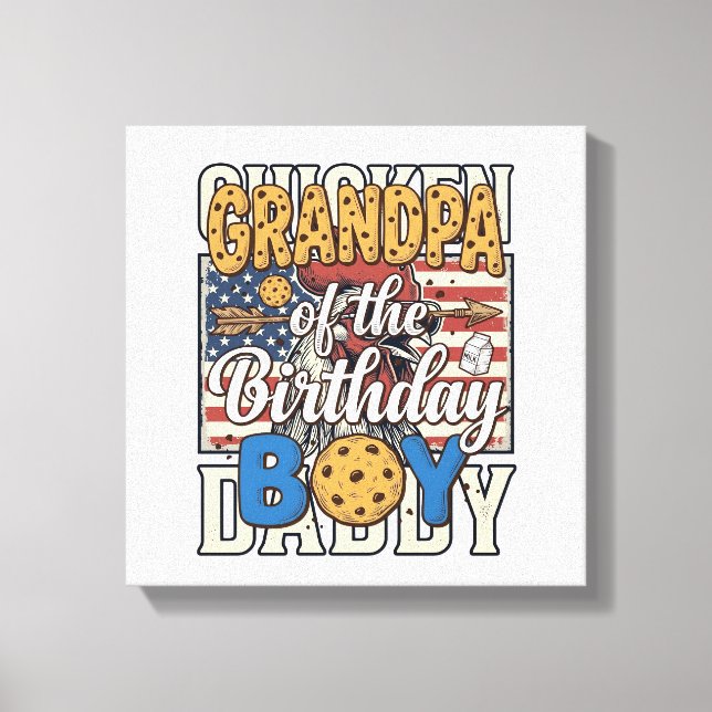 Toile Papi du gâteau d'anniversaire garçon cookie lait c (Recto)