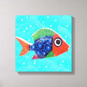 Toile Papier à poisson tropical