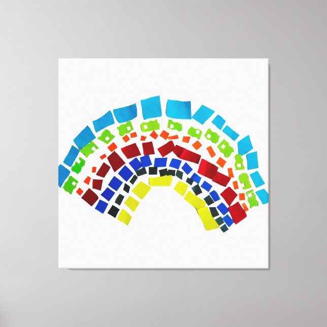 Toile Papier arc en ciel (Recto)