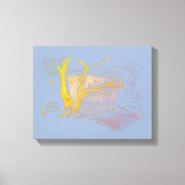 Toile Papier bleu/gris cascade (Recto)