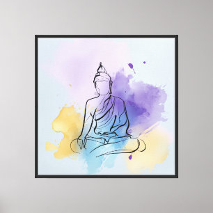 Toile Papier Bouddha Paisible