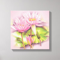 Papier d'art rose nénuphar