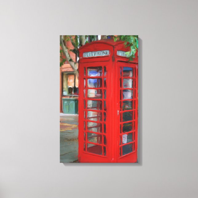 Toile Papier de la cabine téléphonique de Londres (Recto)