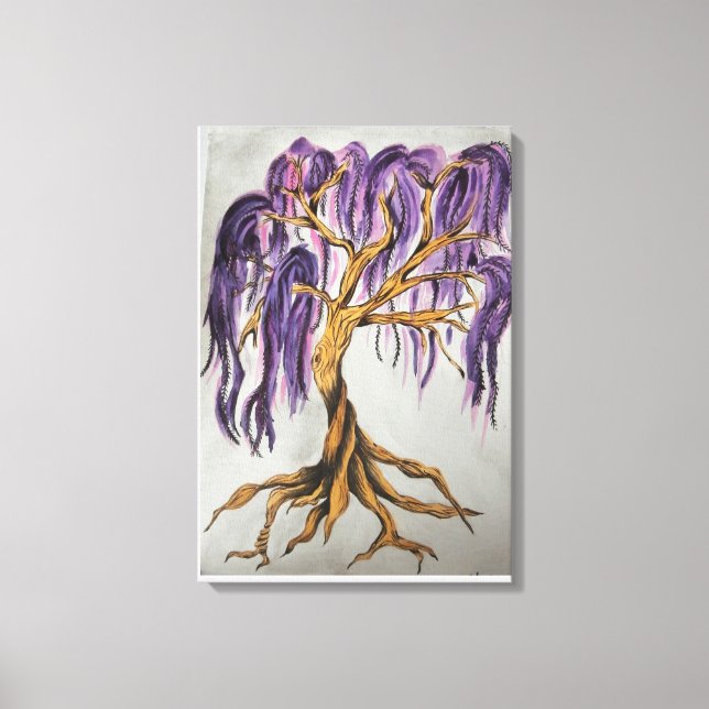 Toile Papier de l'arbre à fleurs mauve (Recto)