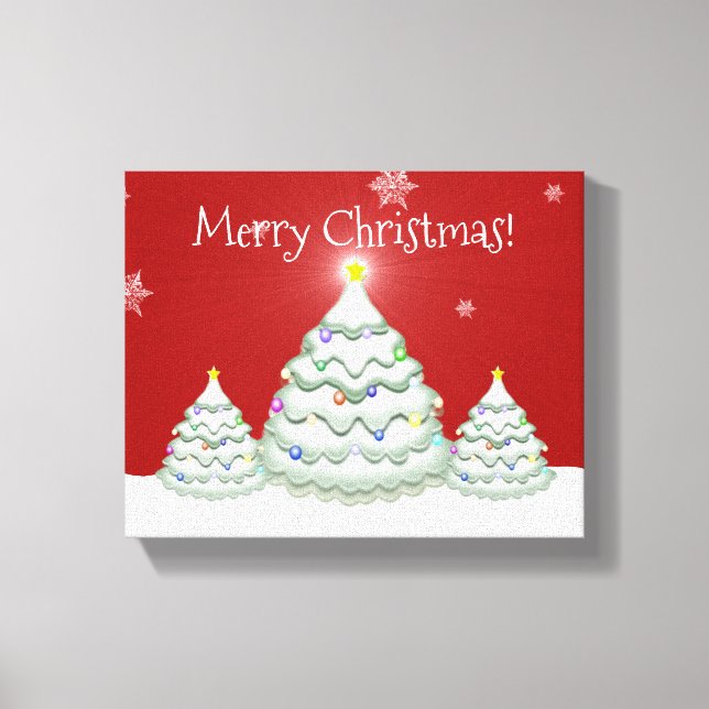 Toile Papier de Noël Red Snowy (Recto)