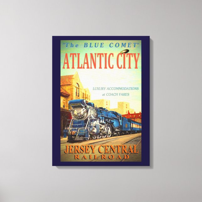 Toile Papier enveloppé du train Blue Comet (Recto)