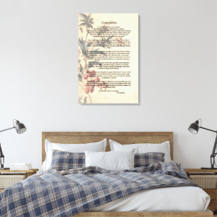 Toile Papier floral vintage Desiderata par Max Ehrman