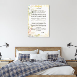 Toile Papier floral vintage Desiderata par Max Ehrman