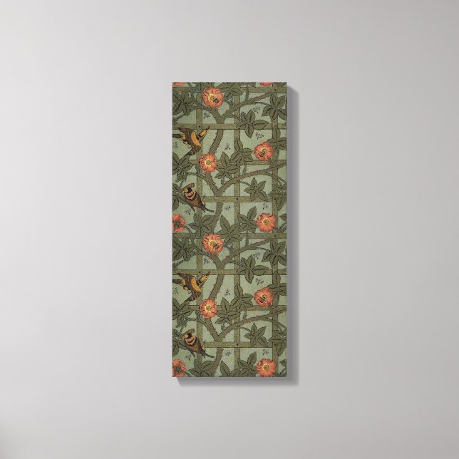 Toile Papier peint à motif treillis de William Morris (Recto)