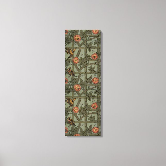 Toile Papier peint à motif treillis de William Morris (Recto)