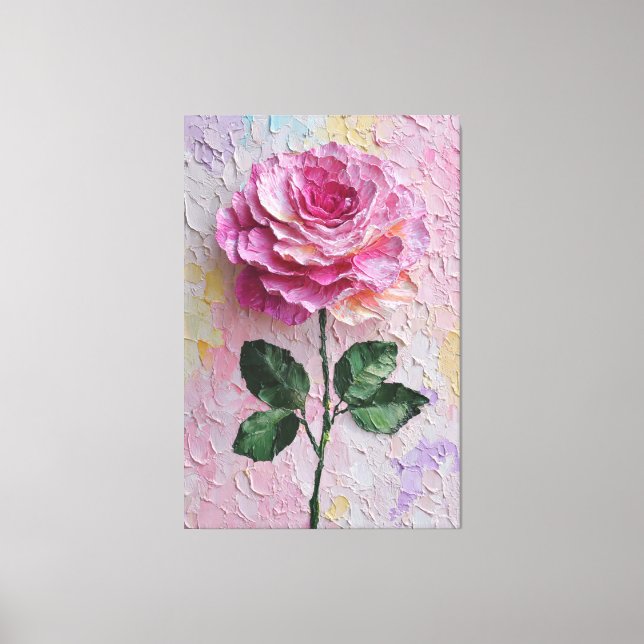 Toile Papier Peint Abstrait Texture Rose Rose (Recto)