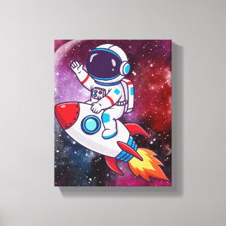 Toile Papier peint aventure spatiale amusante