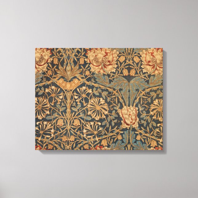 Toile Papier peint riche au chèvrefeuille de William Mor (Recto)