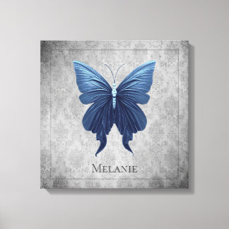 Toile Papillon à bijoux bleu