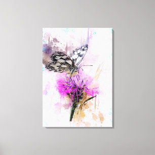 Toile Papillon aquarelle