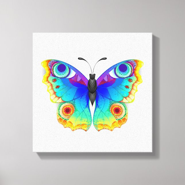 Toile Papillon Arc-en-ciel Paon Œil (Recto)