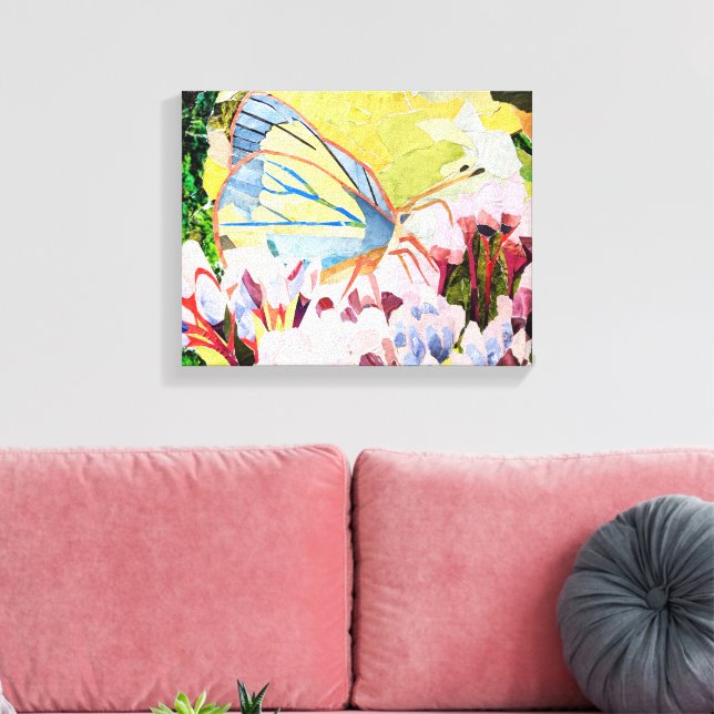 Toile Papillon collage (Insitu(Salon))