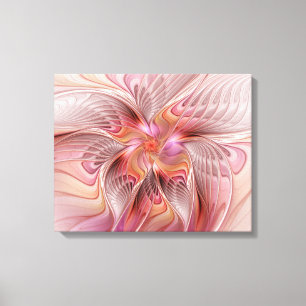 Toile Papillon coloré abstrait art fantastique fractal