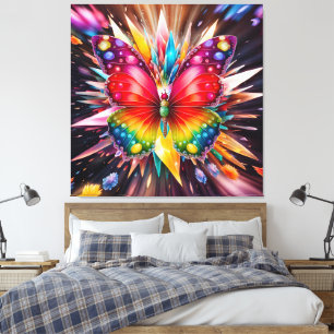 Toile Papillon cristal