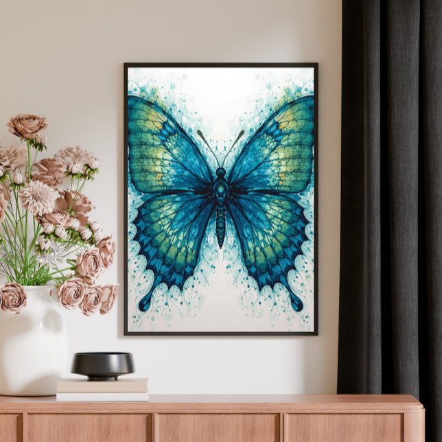 Toile Papillon d'aquarelle d'art fractal de fantasy mode (Créateur téléchargé)
