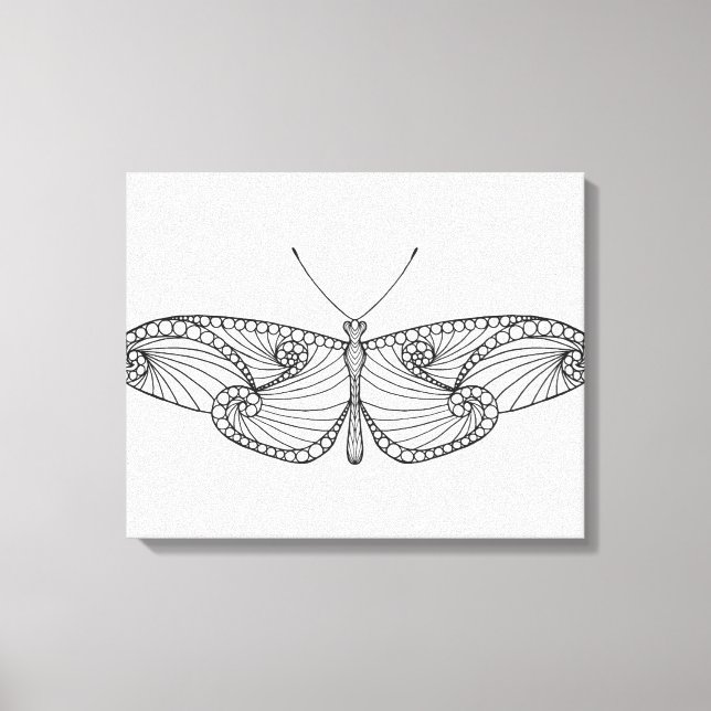 Toile Papillon inspiré Art 6 (Recto)