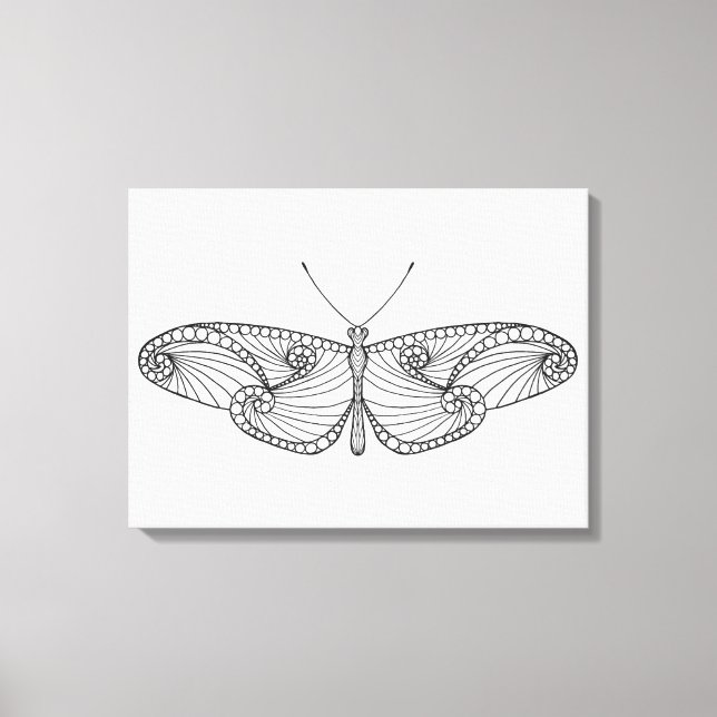 Toile Papillon inspiré Art 6 (Recto)