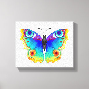 Toile Papillon Paon Arc-en-Ciel