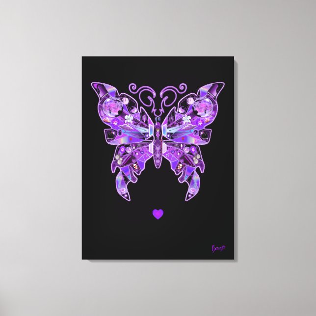 Toile Papillon pourpre 31 Carnet (Recto)