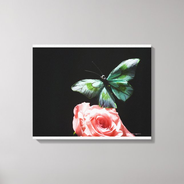 Toile Papillon sur la fleur 2 (Recto)