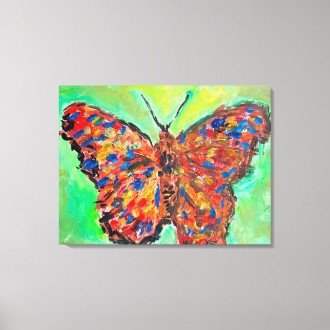 Toile Papillon tacheté vibrant (Recto)
