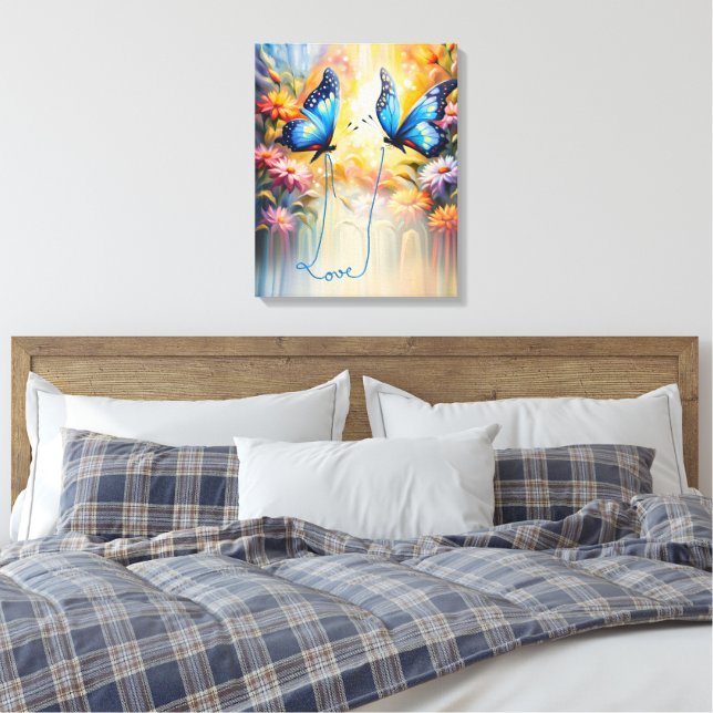 Toile papillons amoureux (Insitu(Chambre))