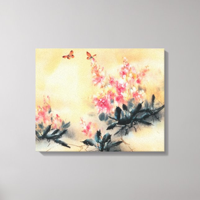 Toile Papillons au printemps (Recto)