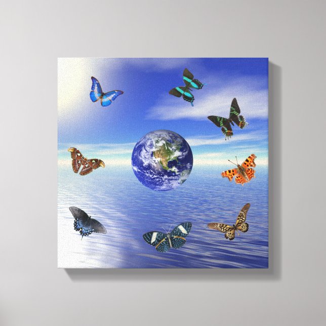 Toile Papillons de la Terre Bleue (Recto)