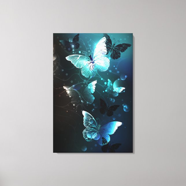 Toile Papillons de nuit à la menthe (Recto)