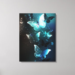 Toile Papillons de nuit à la menthe