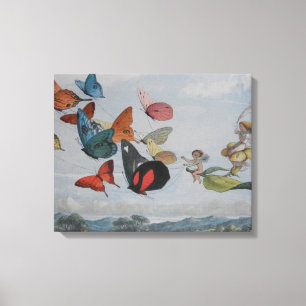 Toile Papillons et Reine Fée Papillons Fées