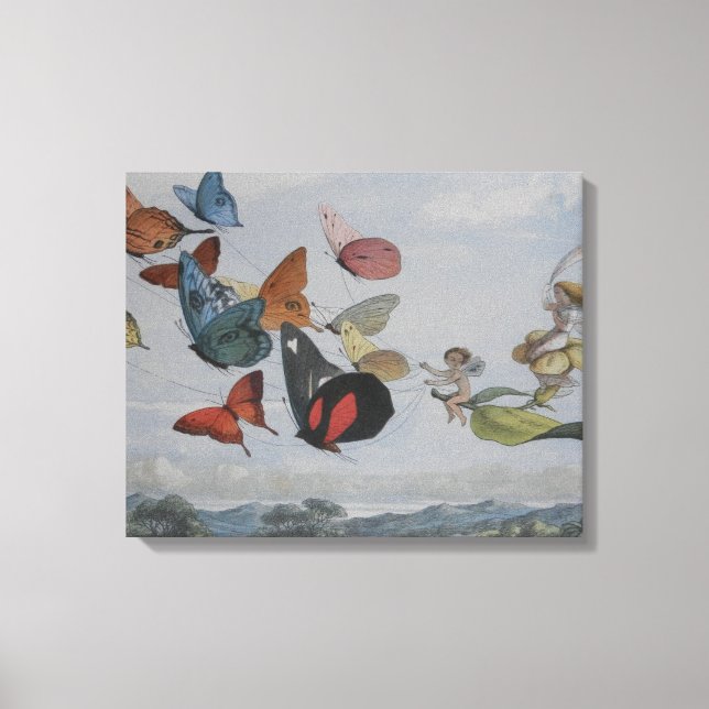 Toile Papillons et Reine Fée Papillons Fées (Recto)