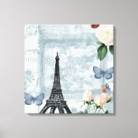 Papillons français vintages et Rose