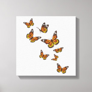 Toile Papillons Volants - Jardinier Amateur de Papillons