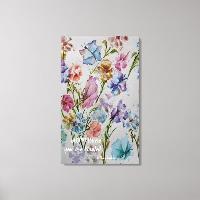 Toile Papillons Whimsical en aquarelles (Recto)