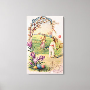 Toile Pâques Bunny Couleur Oeuf Peint Tennis