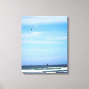 Toile Para Surfer dans l'air sur la plage Couleur 16x20