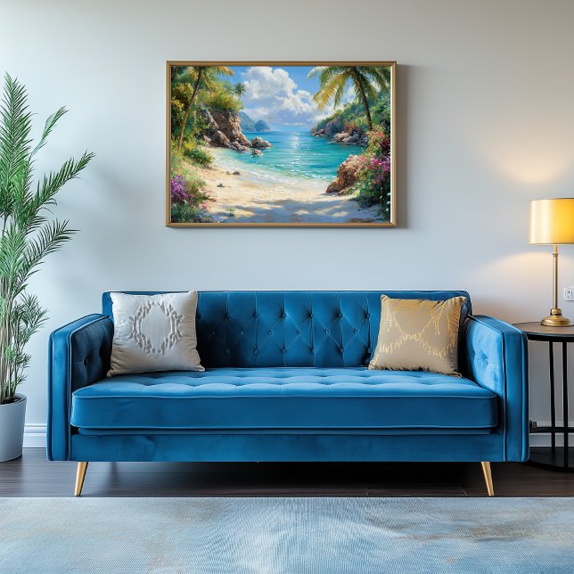 Toile Paradis Tropical : Une Évasion De Plage Isolé (Beach Cover)