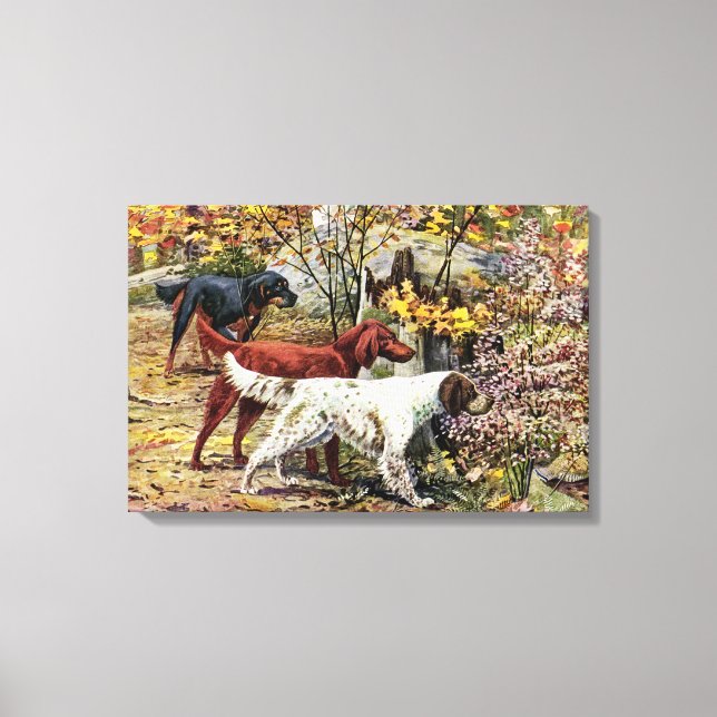Toile Paramètres Amoureux de les chiens d'art vintage (Recto)