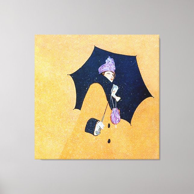 Toile Parapluie et neige par C Coles Phillips (Recto)