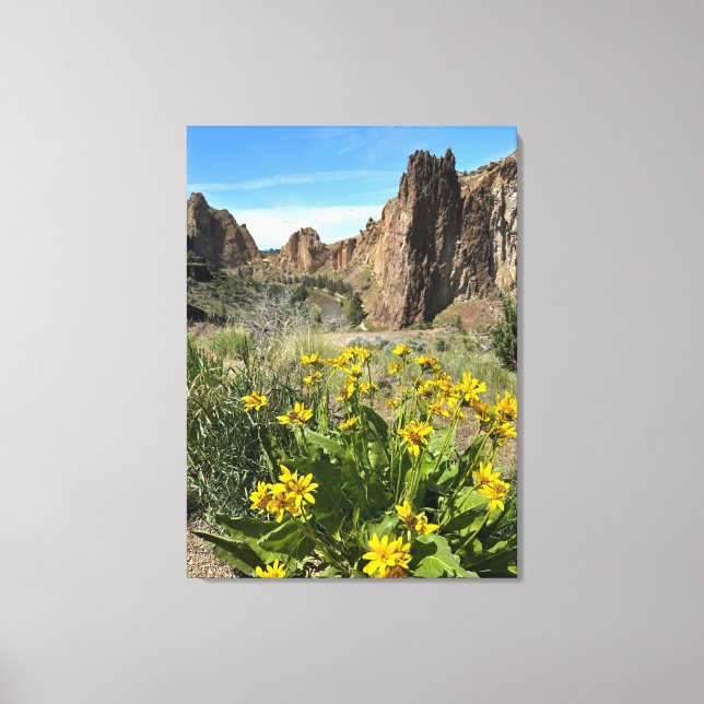 Toile Parc d'état de Smith Rock au printemps (Recto)